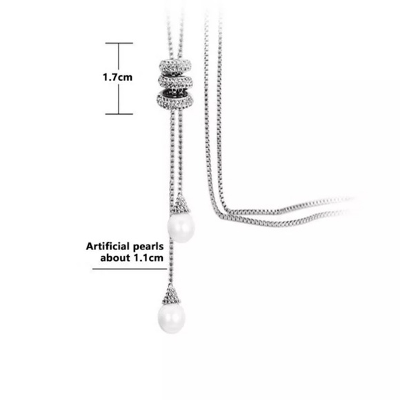 Long Fun Sparkly Necklace Gold OR Silver - Picture 3 of 8